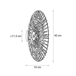 Oosterse wandlamp beige met kralen - Moti