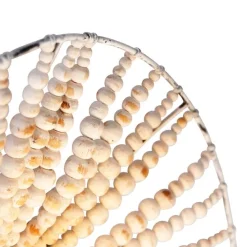 Oosterse wandlamp beige met kralen - Moti