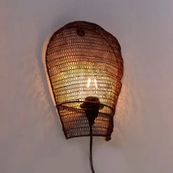 Oosterse wandlamp brons 35 cm - Nidum