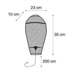 Oosterse wandlamp brons 35 cm - Nidum