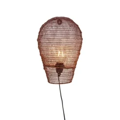 Oosterse wandlamp brons 35 cm - Nidum