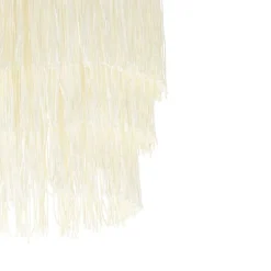 Oosterse wandlamp goud crème kap met franjes - Franxa