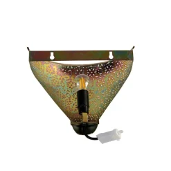 Oosterse wandlamp koper met patroon - Muraf