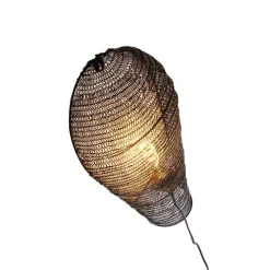 Oosterse wandlamp zwart 45 cm - Nidum