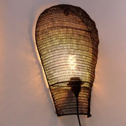 Oosterse wandlamp zwart 45 cm - Nidum