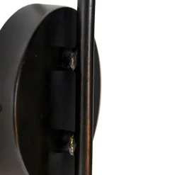 Oosterse wandlamp zwart met goud - Vadi