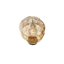 Oosterse wandlamp zwart met goud - Vadi