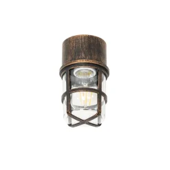 Plafond- en wandlamp antiek goud IP54 - Kiki