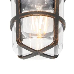 Plafond- en wandlamp antiek goud IP54 - Kiki