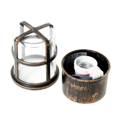 Plafond- en wandlamp antiek goud IP54 - Kiki