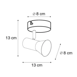 Plafond- en wandspot brons draai- en kantelbaar - Karin 1
