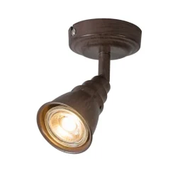 Plafond- en wandspot roestbruin draai- en kantelbaar - Coney 1