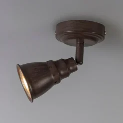 Plafond- en wandspot roestbruin draai- en kantelbaar - Coney 1