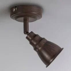 Plafond- en wandspot roestbruin draai- en kantelbaar - Coney 1