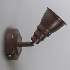 Plafond- en wandspot roestbruin draai- en kantelbaar - Coney 1
