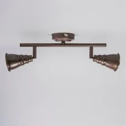 Plafond- en wandspot roestbruin draai- en kantelbaar - Coney 2