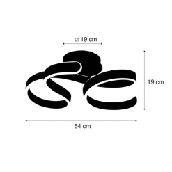 Plafondlamp antraciet incl. LED 3-staps dimbaar - Frank