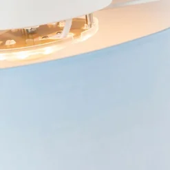 Plafondlamp blauw 40 cm incl. LED - Drum LED