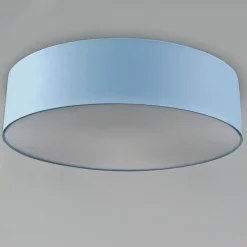 Plafondlamp blauw 40 cm incl. LED - Drum LED