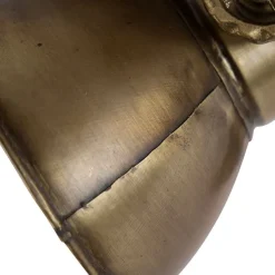 Plafondlamp brons met hout 3-lichts - Mangoes