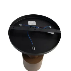 Plafondlamp brons met taupe en beige 3-lichts - Ans