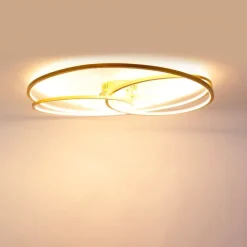 Plafondlamp goud 78 cm incl. LED 3 staps dimbaar - Rowin