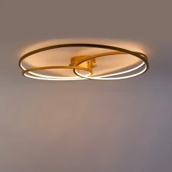 Plafondlamp goud 78 cm incl. LED 3 staps dimbaar - Rowin