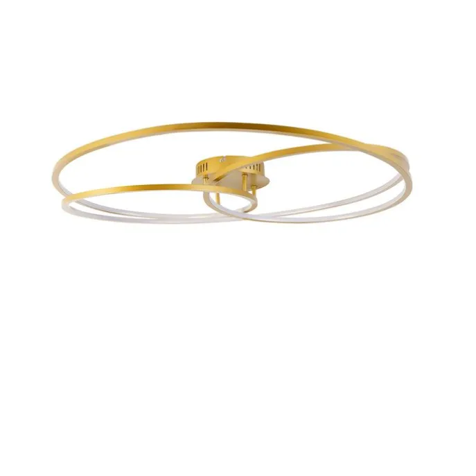 Plafondlamp goud 78 cm incl. LED 3 staps dimbaar - Rowin