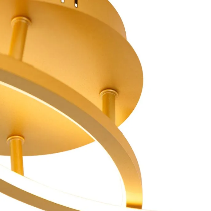 Plafondlamp goud 78 cm incl. LED 3 staps dimbaar - Rowin