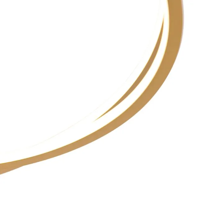 Plafondlamp goud 78 cm incl. LED 3 staps dimbaar - Rowin