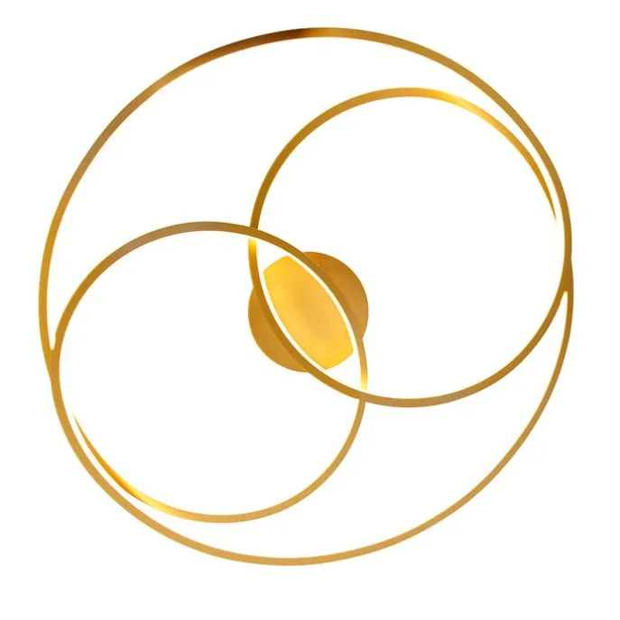 Plafondlamp goud 78 cm incl. LED 3 staps dimbaar - Rowin