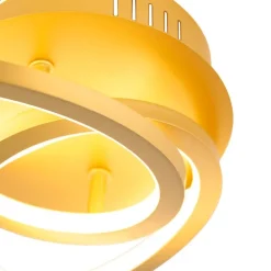 Plafondlamp goud 45 cm incl. LED 3 staps dimbaar - Rowin