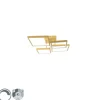 Plafondlamp goud incl. LED 3 staps dimbaar 4-lichts - Lejo