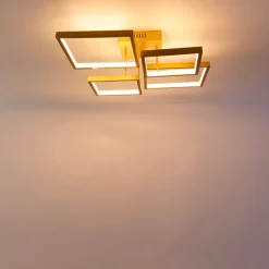 Plafondlamp goud incl. LED 3 staps dimbaar 4-lichts - Lejo