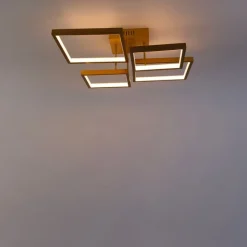 Plafondlamp goud incl. LED 3 staps dimbaar 4-lichts - Lejo