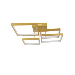 Plafondlamp goud incl. LED 3 staps dimbaar 4-lichts - Lejo