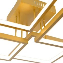 Plafondlamp goud incl. LED 3 staps dimbaar 4-lichts - Lejo