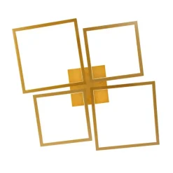 Plafondlamp goud incl. LED 3 staps dimbaar 4-lichts - Lejo