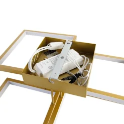 Plafondlamp goud incl. LED 3 staps dimbaar 4-lichts - Lejo