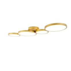 Plafondlamp goud incl. LED 3 staps dimbaar 4-lichts - Lupolo