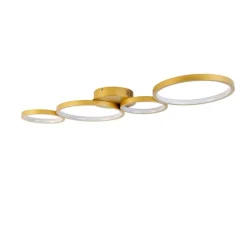 Plafondlamp goud incl. LED 3 staps dimbaar 4-lichts - Lupolo