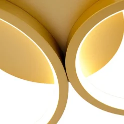 Plafondlamp goud incl. LED 3 staps dimbaar 4-lichts - Lupolo