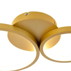 Plafondlamp goud incl. LED 3 staps dimbaar 4-lichts - Lupolo