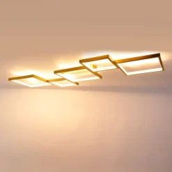 Plafondlamp goud incl. LED 3 staps dimbaar 5-lichts - Lejo