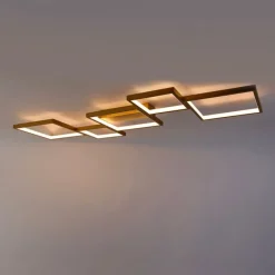 Plafondlamp goud incl. LED 3 staps dimbaar 5-lichts - Lejo