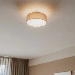 Plafondlamp grijs 30 cm incl. LED - Drum LED