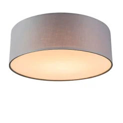 Plafondlamp grijs 30 cm incl. LED - Drum LED