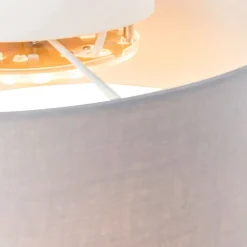 Plafondlamp grijs 30 cm incl. LED - Drum LED
