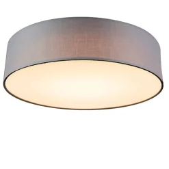 Plafondlamp grijs 40 cm incl. LED - Drum LED