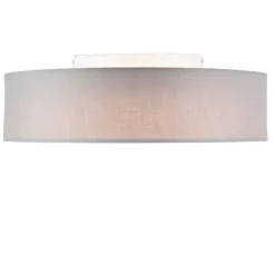 Plafondlamp grijs 40 cm incl. LED - Drum LED